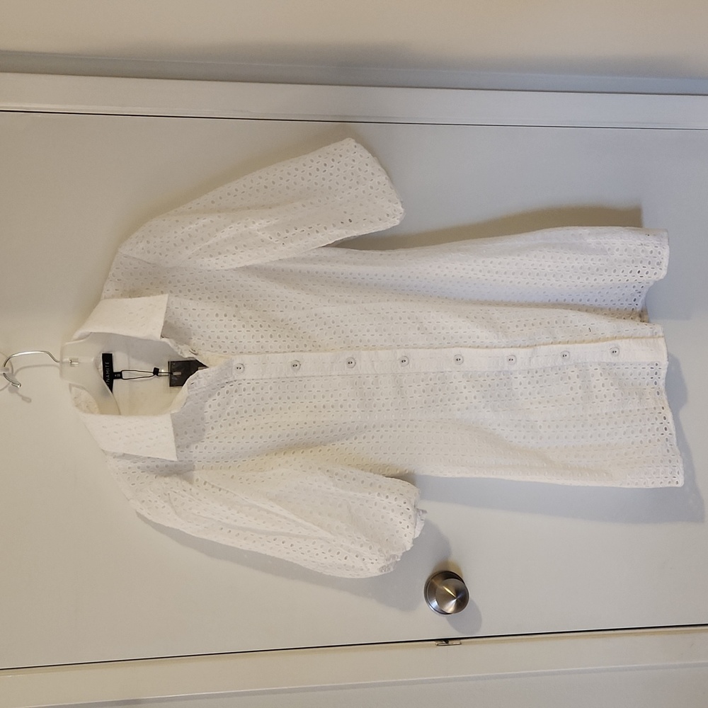 Dynamite White Long Sleeve Dress - Picture 3 of 6